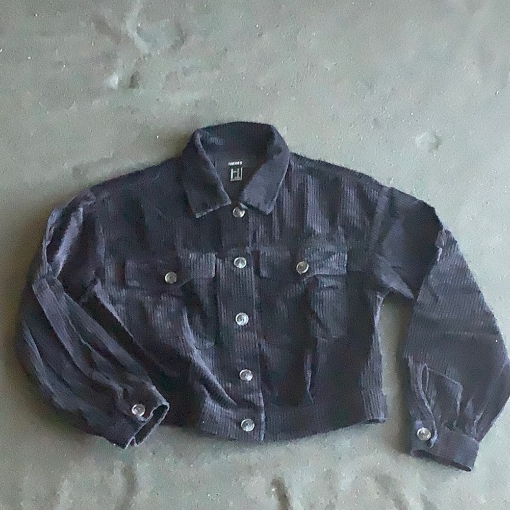 Velvet cropped jacket Black Velvety small